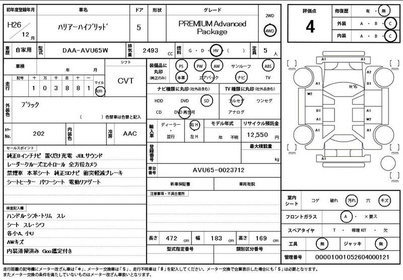 TOYOTA HARRIER HYBRID